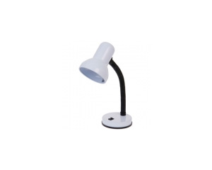 Biroja galda lampa 60W, E27, balta